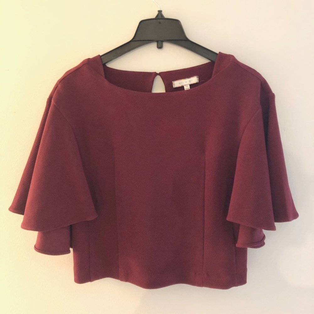Eri + ali burgundy flowy top